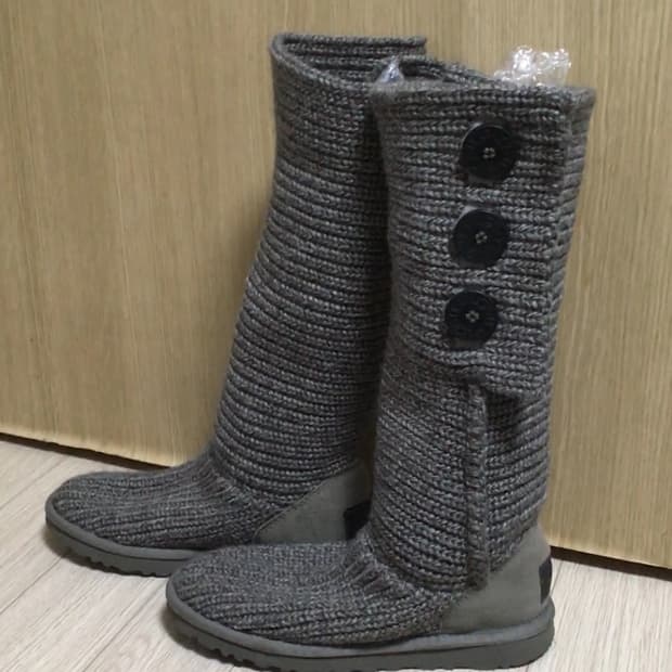어그 카디 니트 부츠 그레이 