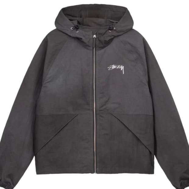 스투시 웨이브 다이 비치 쉘 자켓 블랙