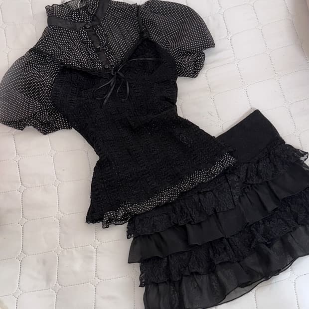 공포게임여주 공겜깔 공겜여주 블랙 고스 러블리 핀터레스트 블랙 코디세트 