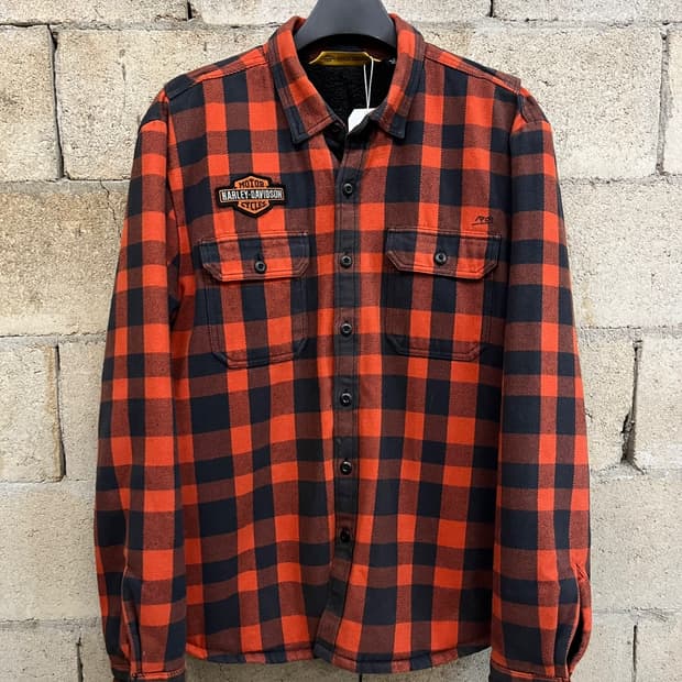 할리 데이비슨 플란넬 인슐레이티드 셔츠 자켓