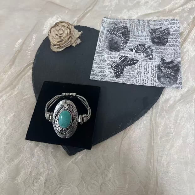 빈티지 유니크 미국 네이티브 터키석 팔찌