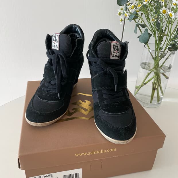 (풀셋) ash 보위 블랙 스니커즈 38