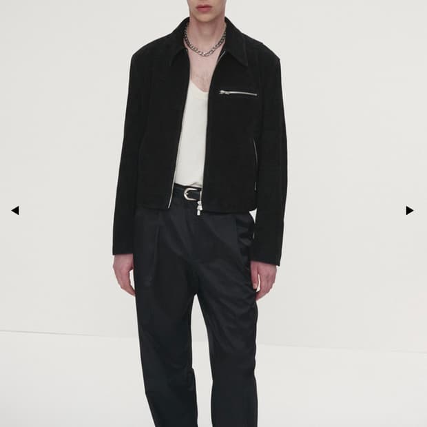 [L] 토니웩 스웨이드 집 블루종 새상품