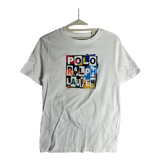 [POLO] 폴로랄프로렌 컬러블럭 로고 그래픽 반팔티셔츠