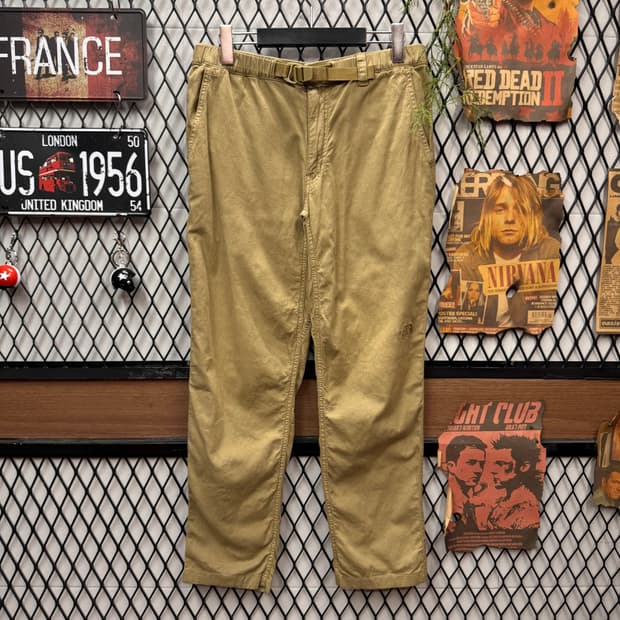 노스페이스 코튼 옥스 클라이밍 팬츠 전면 버클 포인트 베이지