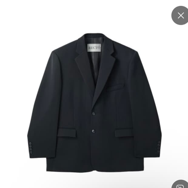 L) 렉토 오버사이즈 싱글 브레스티드 울 자켓