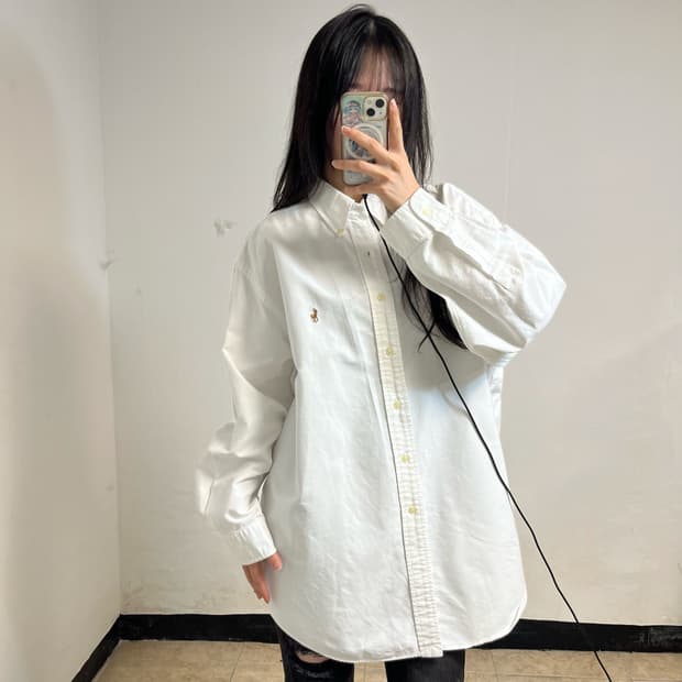 Polo Ralph Lauren White Multi Pony Shirt