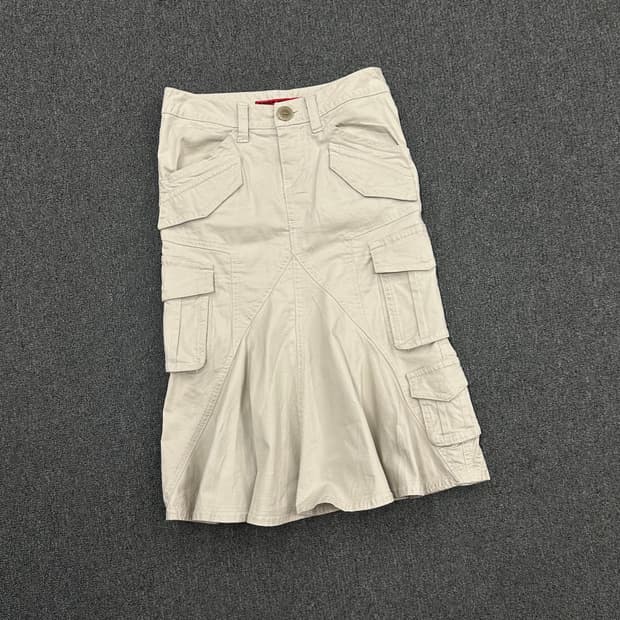 OS)Japanese vintage 베이지 카고 스커트