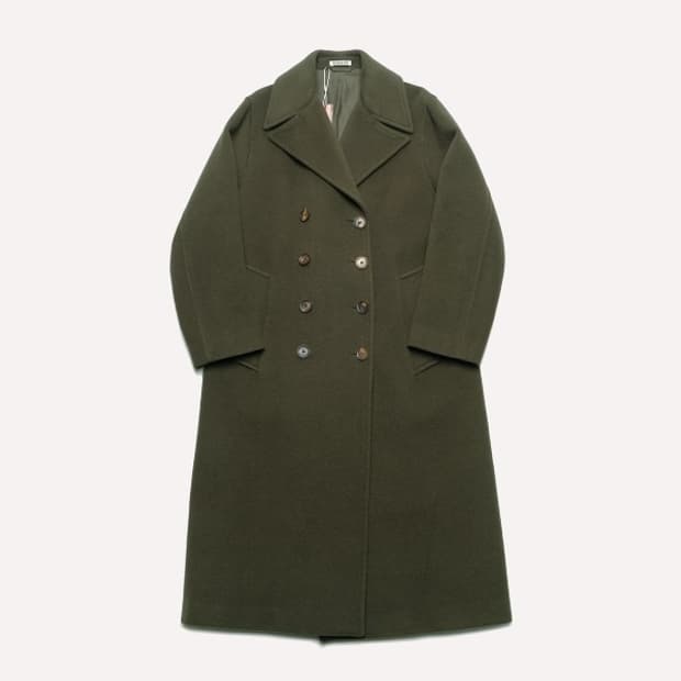 beaver melton long p-coat 