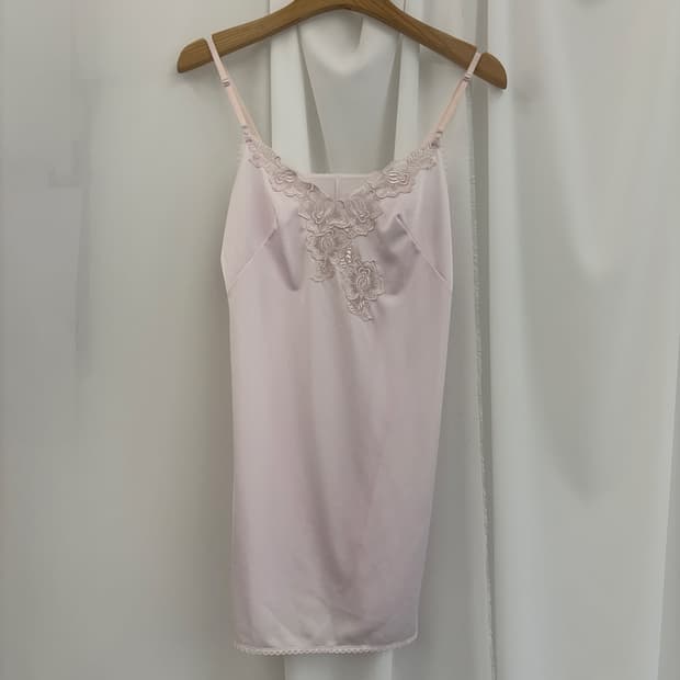 Light Pink Satin Slip Top
