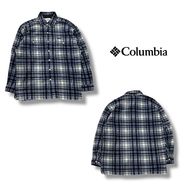 컬럼비아 플리스 체크셔츠 s08656