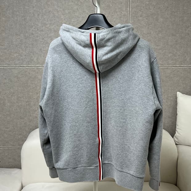 [정품] 4 톰브라운 백삼선 후드집업 그레이