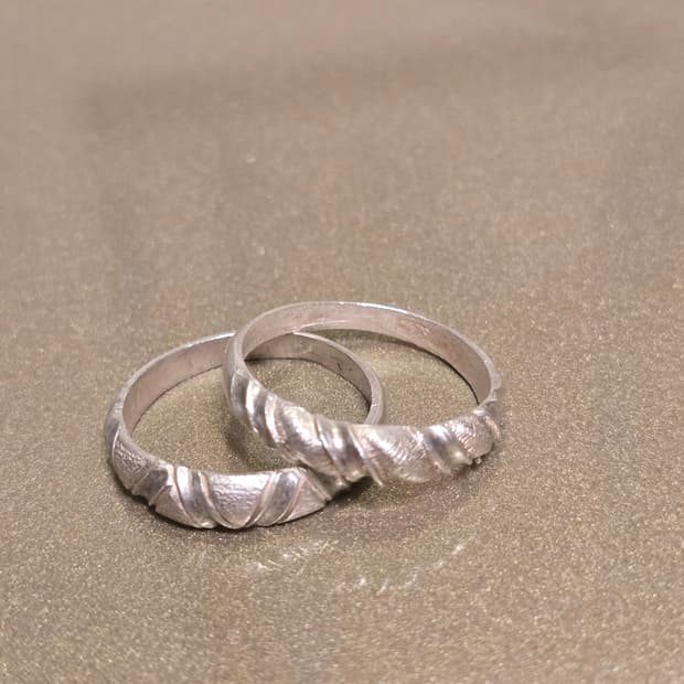 🇰🇷빈티지 단아한 은 가락지 2개 세트