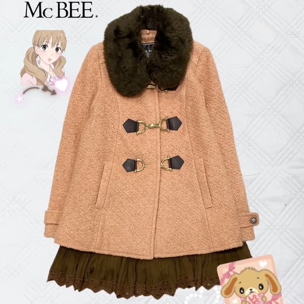 ꒰ঌ 세실맥비 쿠루미 딸기초코 버클 코트 ໒꒱