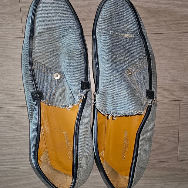 돌체앤가바나 데님 로퍼 구두
