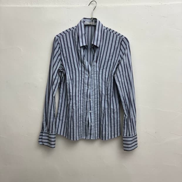빈티지 우먼 스트라이프 셔츠