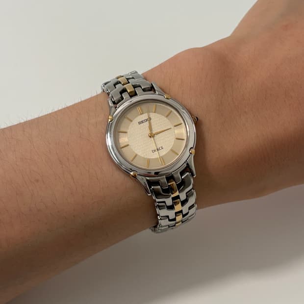 90s dolce gold dial combi quartz