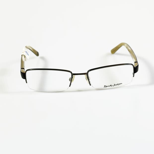 RANDY JACKSON 반무테 스퀘어 메탈 프레임 빈티지 안경