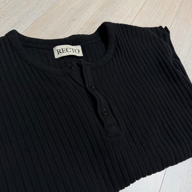 렉토 자카드 헨리넥 m