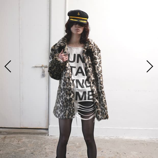 dared leopard faux fur coat