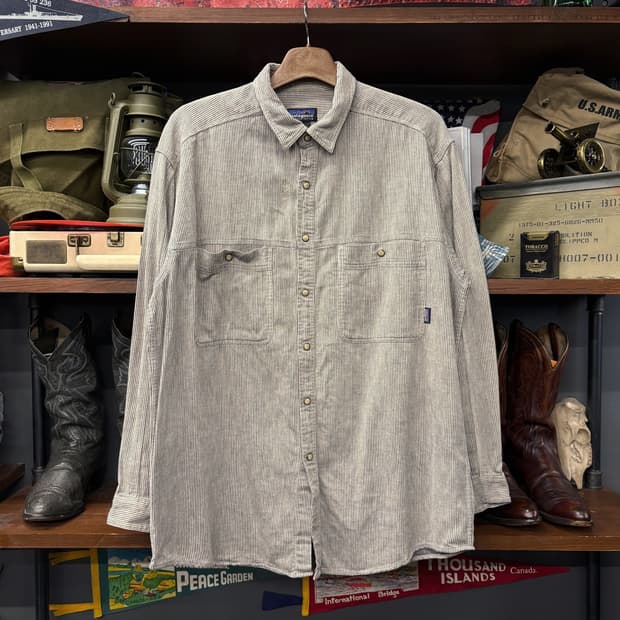 90s 파타고니아 오가닉 코튼 스트라이프 워크셔츠 N177