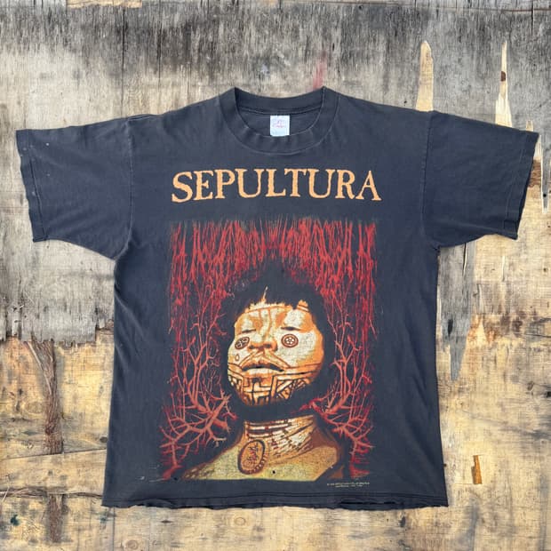 빈티지 세풀투라 Sepultura Roots 1996 티셔츠