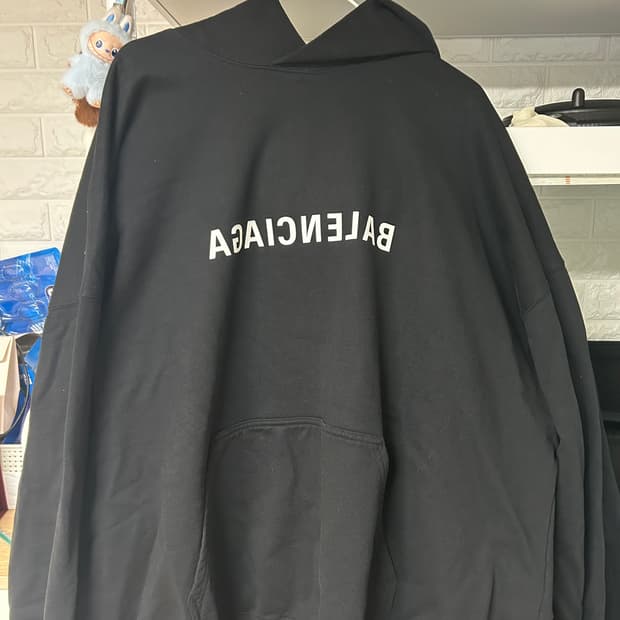 발렌시아가 로고 후드티 4사이즈