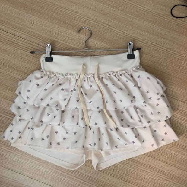 새상품 착샷 O 별 캉캉 미니 스커트 숏스 키치,러블리