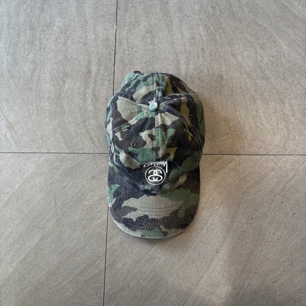 스투시 정품 카모 볼캡  모자
