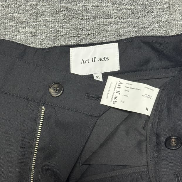 아트 이프 액츠_ Wool Side Two Tuck Pants(Black