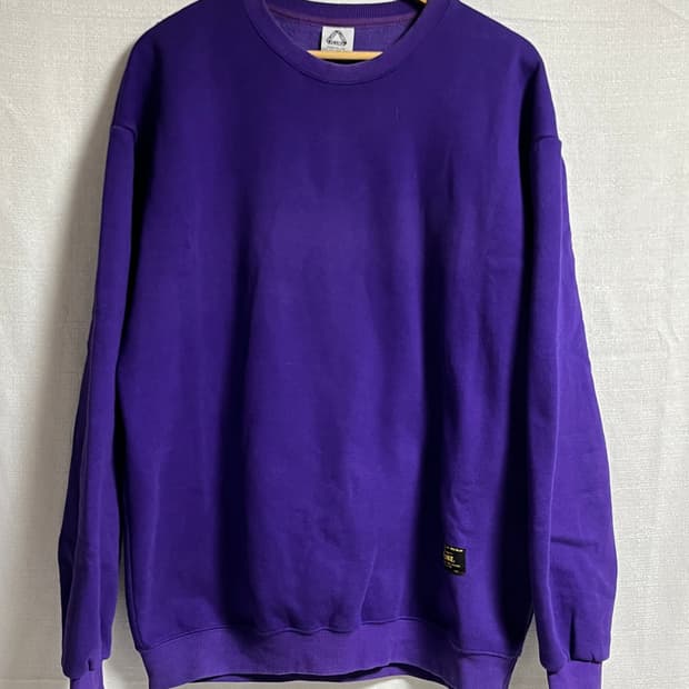 플루크 오버핏 맨투맨 티셔츠 퍼플 2XL