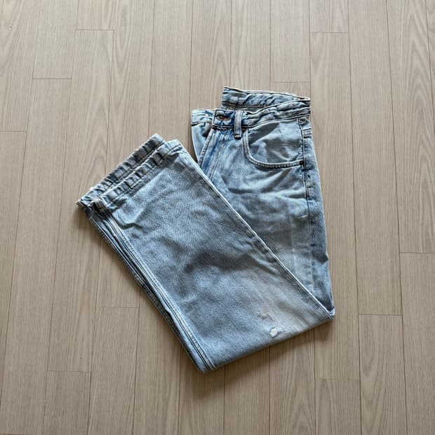 자라 배기핏 데님팬츠 38사이즈