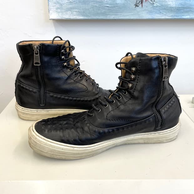 [250] 알렉산더맥퀸 레더 하이탑 스니커즈