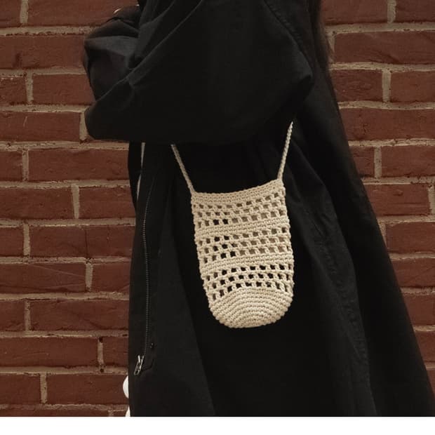 안도바이핸드  SANBO BAG ECRU  뜨게 가방