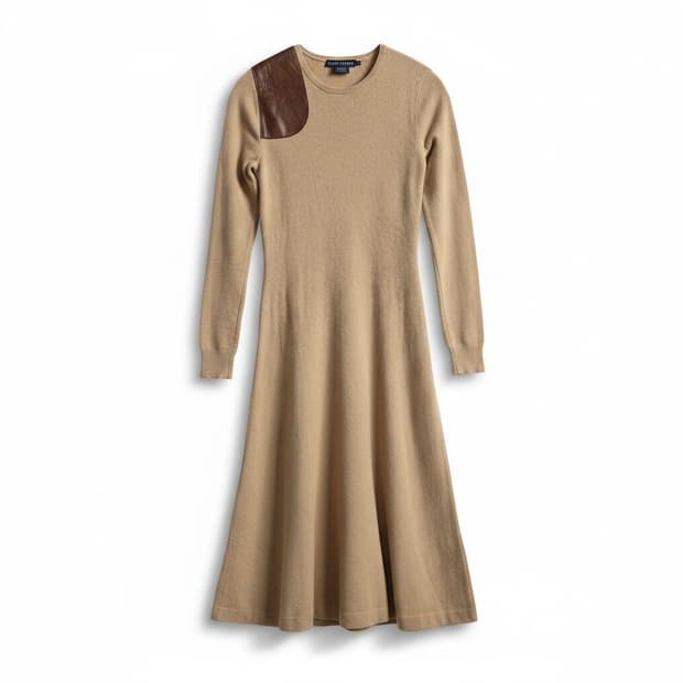 랄프로렌 캐시미어 롱 원피스 S 베이지