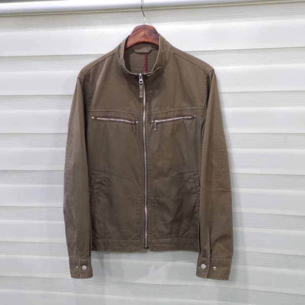 일본 Clothing 코튼 집업 라이더 자켓- M