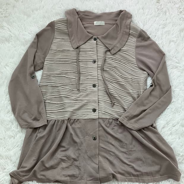 빈티지 핑크 블라우스 원피스 y2k 스트릿 갸루 펑키 일본빈티지583