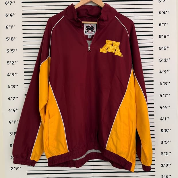 90s 58 Sports 미네소타 골든고퍼스 웜업 2XL