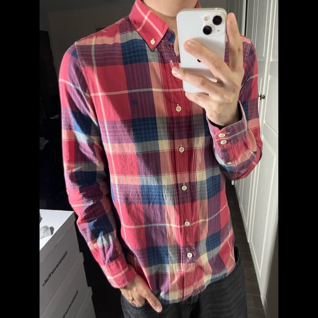 [100] series 시리즈 체크 셔츠