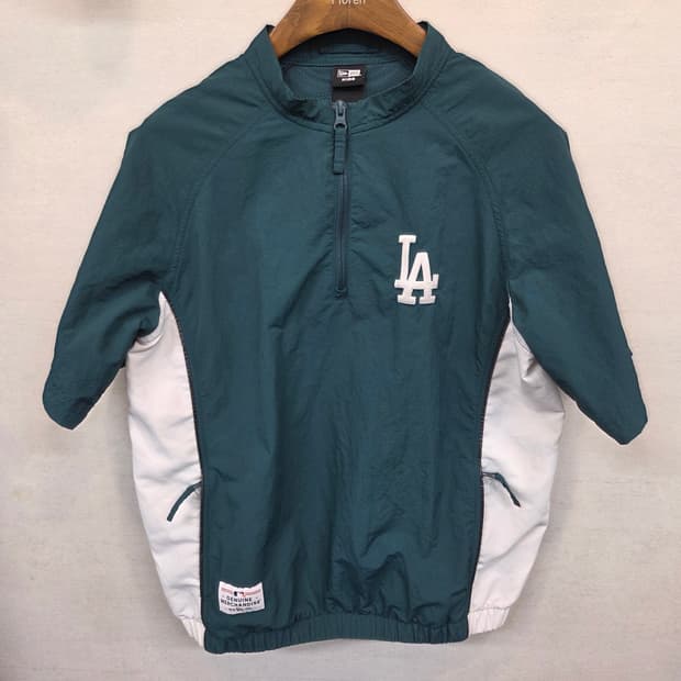 뉴에라 키즈 주니어 la 다져스 아노락 우븐 반팔 160 