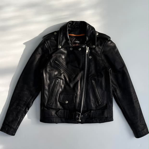 [S] 밀워키레더 소가죽 라이더 자켓