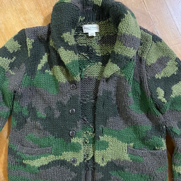 Denim&supply 랄프로렌 카모 가디건 L