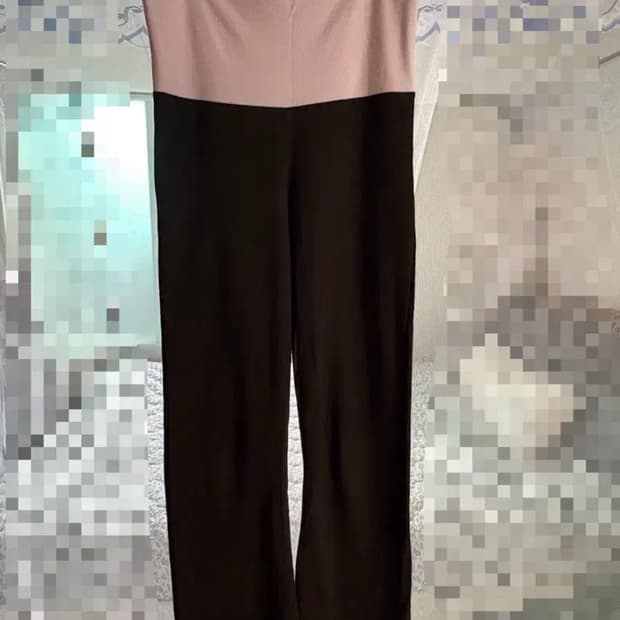 브랜디멜빌 브라운 핑크 폴드 요가팬츠 
