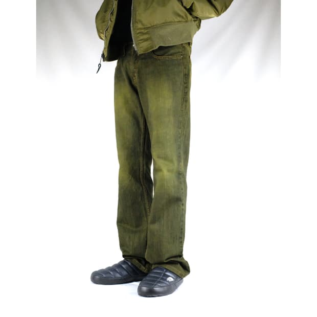 Levi’s olive green dyed denim