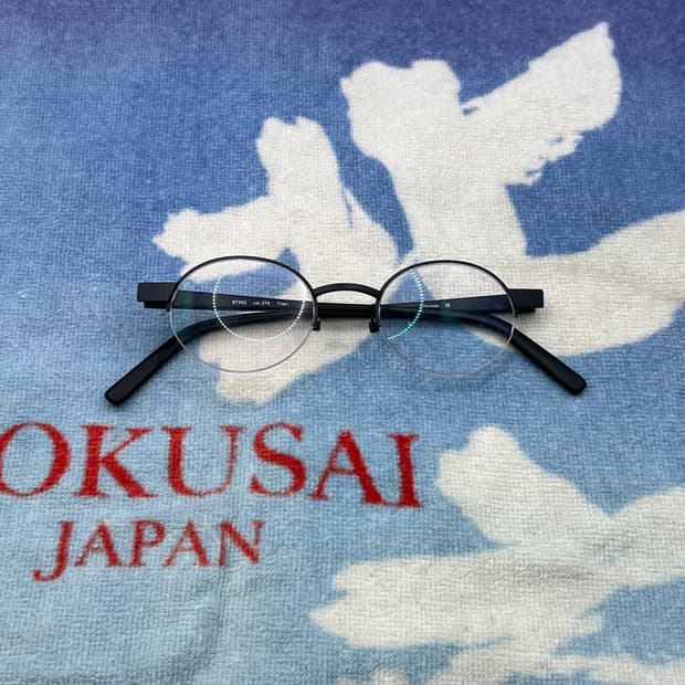 Vintage Semi Rimless Glasses(black)