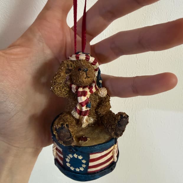 보이즈베어 빈티지 곰돌이 인형 장식 - 미국 국기 디자인 빈티지 