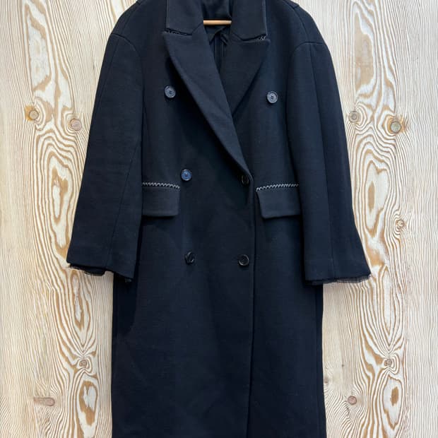 시스템 스티치 롱 코트