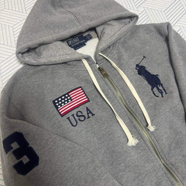 폴로 랄프로렌 빅포니 성조기 USA 후드집업