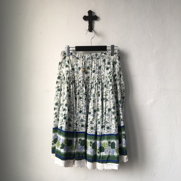 Plants pattern skirt