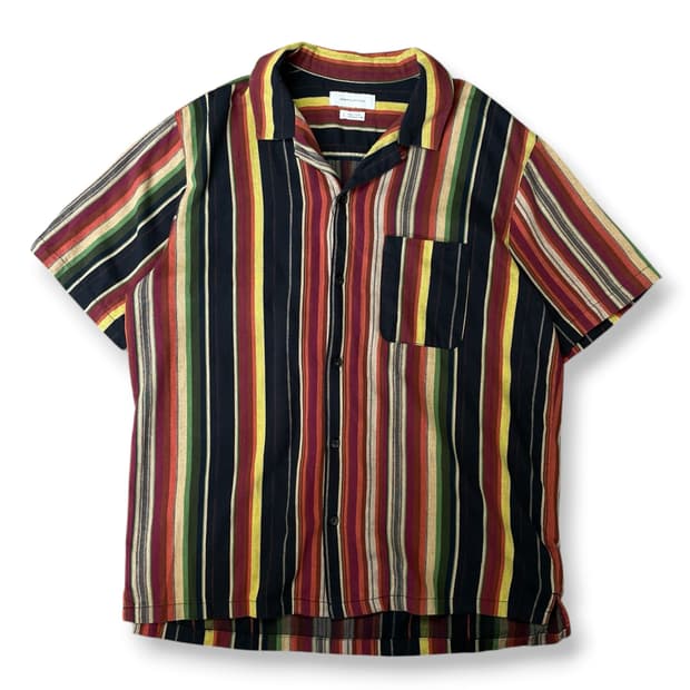 어반아웃피터스 배색 스트라이프 반팔 셔츠 L